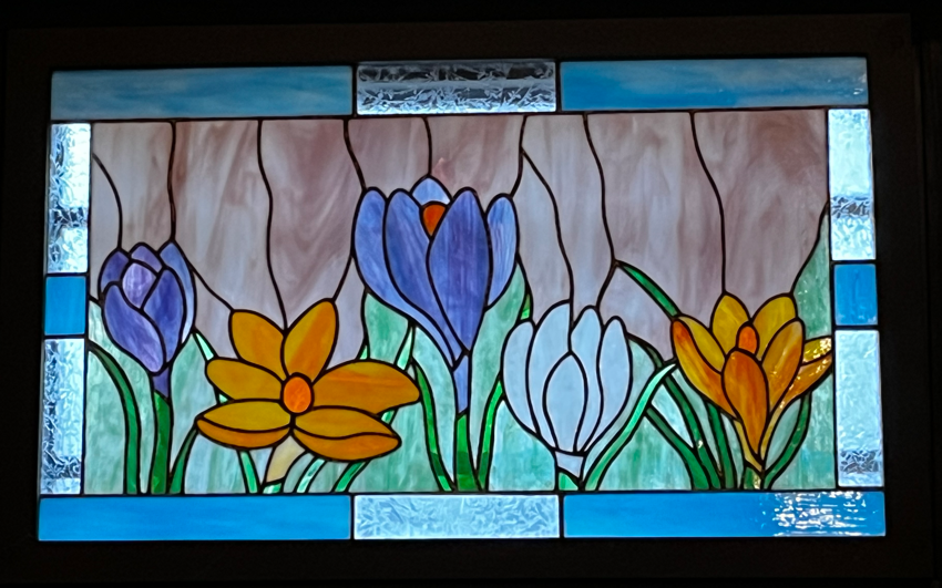 Stained glass panel